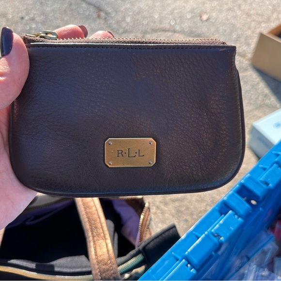 RLL Brown Leather Small Wristlet - Picture 1 of 1